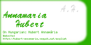 annamaria hubert business card
